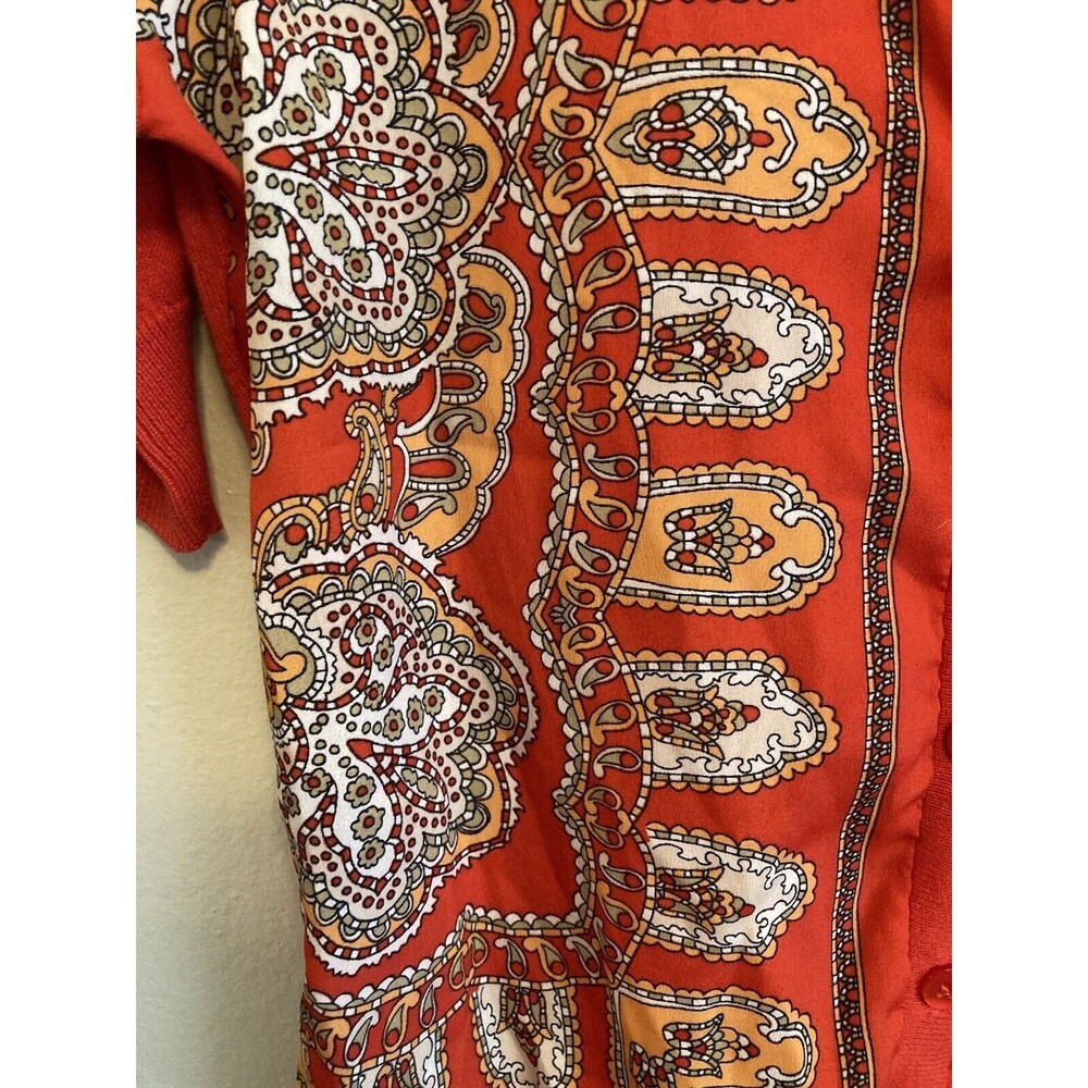 New York & Company Women’s Button Cardigan Red Floral Short Sleeve Size XS - Picture 4 of 12